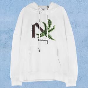 Palm Angels Women's White Hoodie